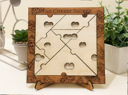 Birthday holiday announcement personalized puzzle gift 