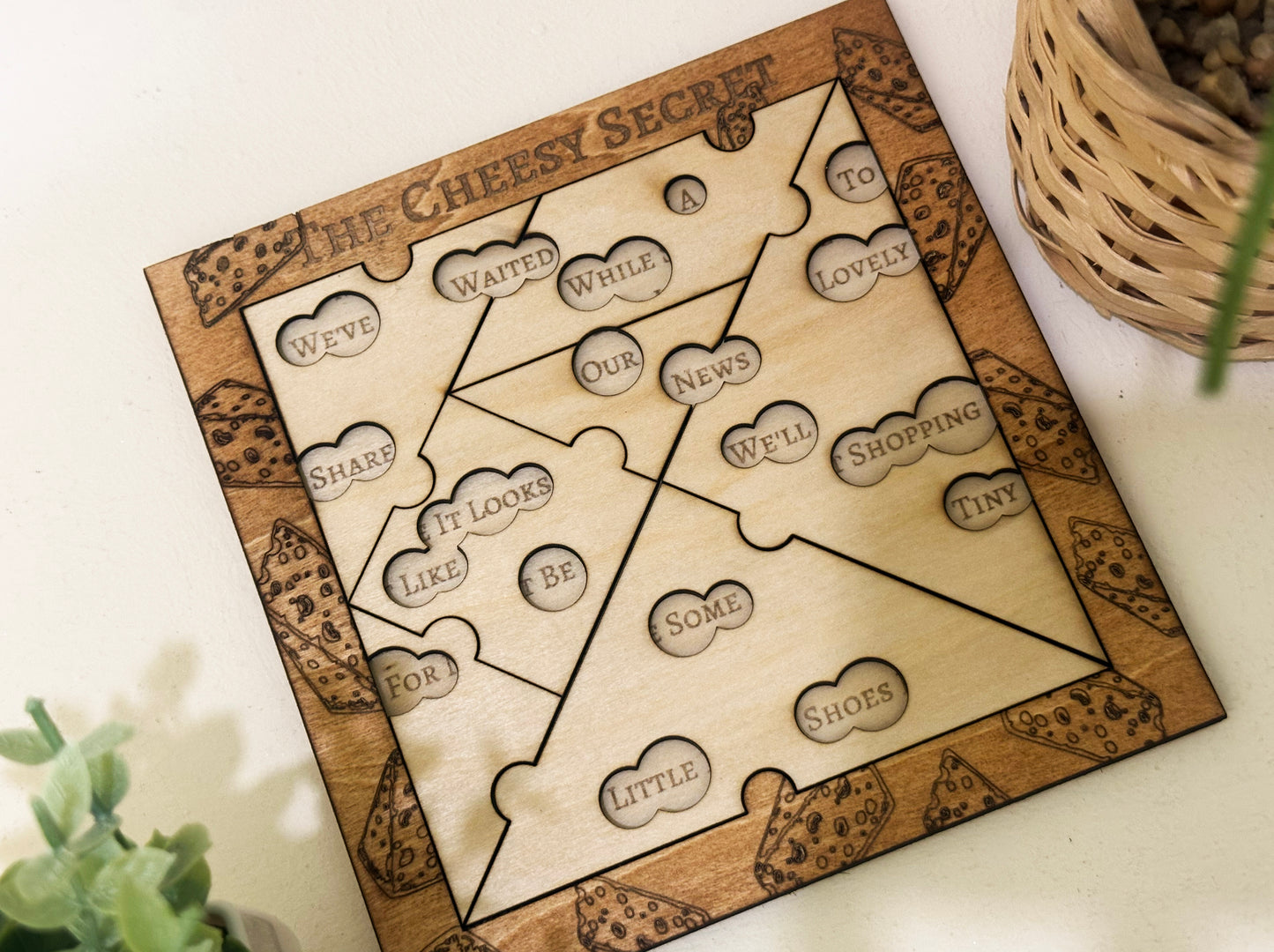 Personalised Baby Reveal Puzzle & Riddle | Pregnancy Announcement Scavenger Hunt Game