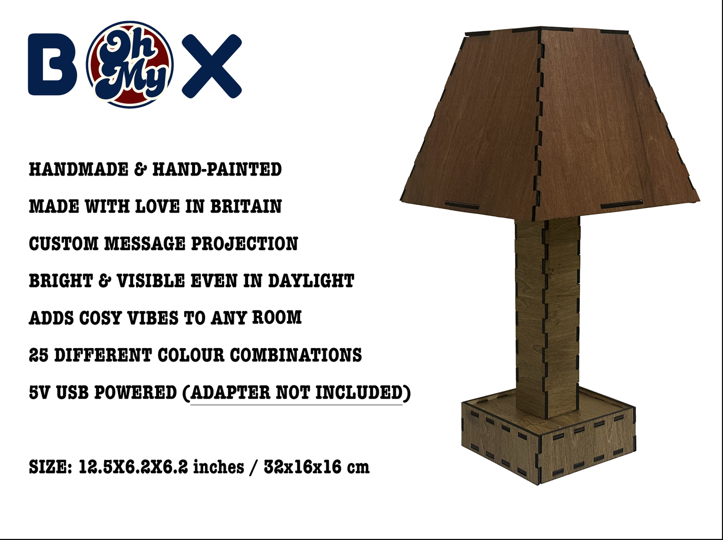 Personalised Message Projection Table Lamp
