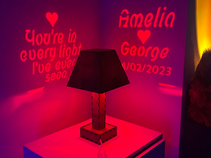 Personalised Message Projection Table Lamp