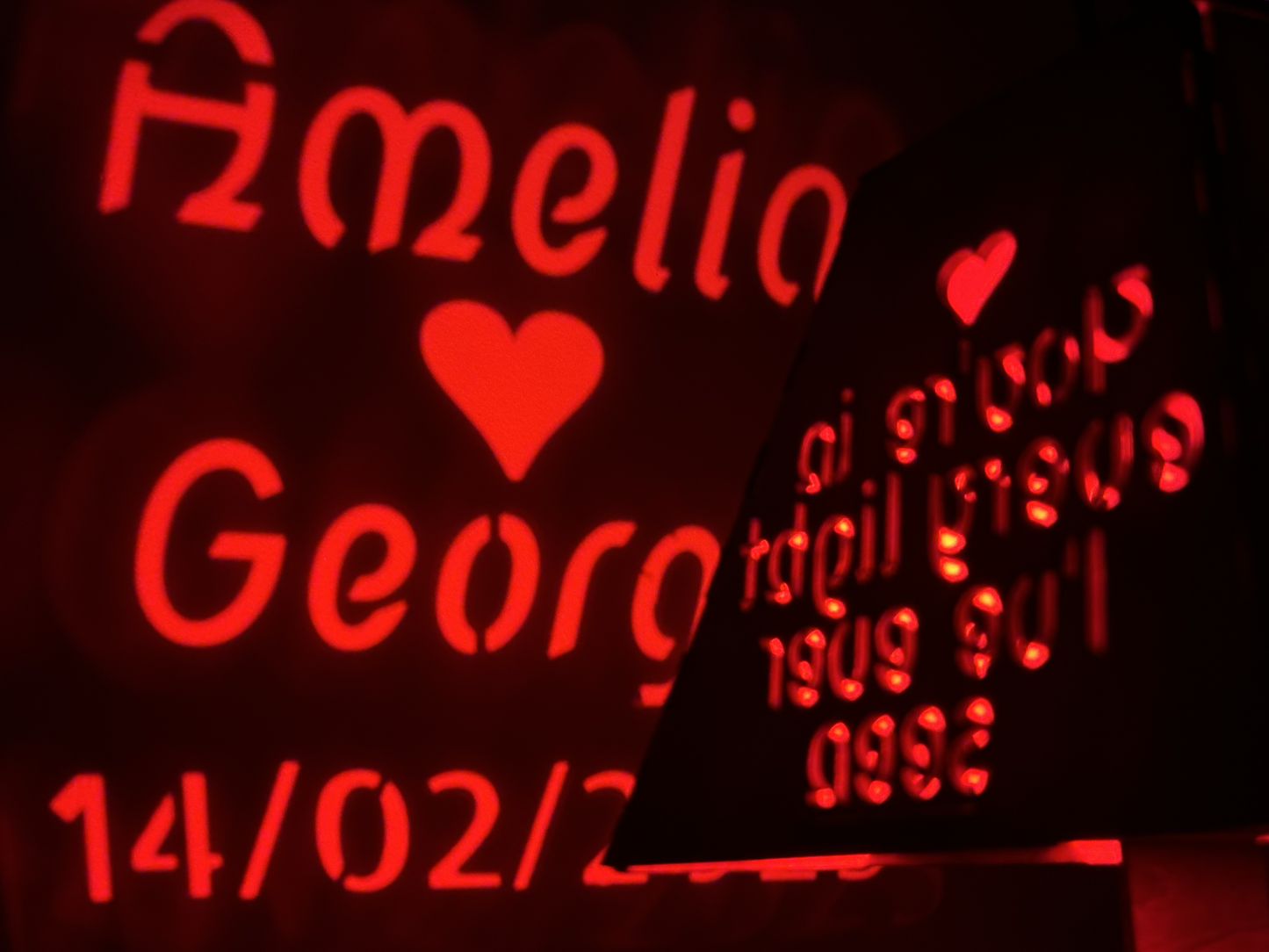 Personalised Message Projection Table Lamp