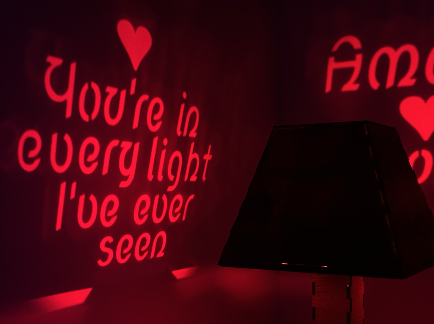 Personalised Message Projection Table Lamp