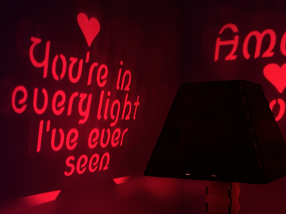 Personalised Message Projection Table Lamp