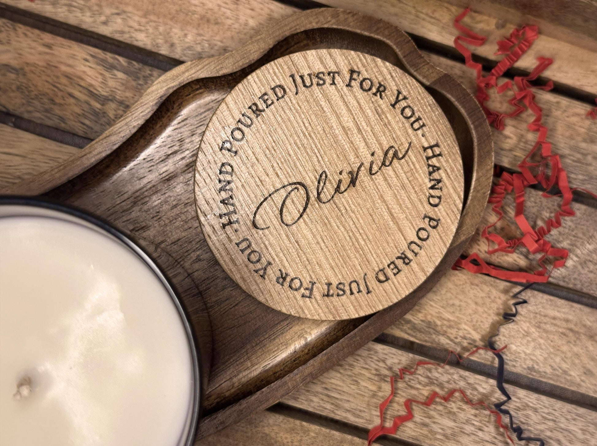 Éclat de Vanille Luxury Candle | Personalized Engraved Lid | Hand-poured Vegan Soy Wax |