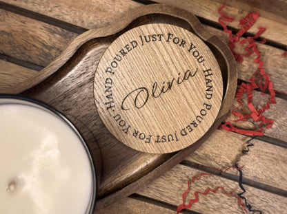 Éclat de Vanille Luxury Candle | Personalized Engraved Lid | Hand-poured Vegan Soy Wax |