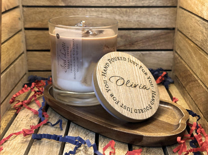 Iced Latte Luxury Candle | Personalized Engraved Lid | Hand-poured Vegan Soy Wax |