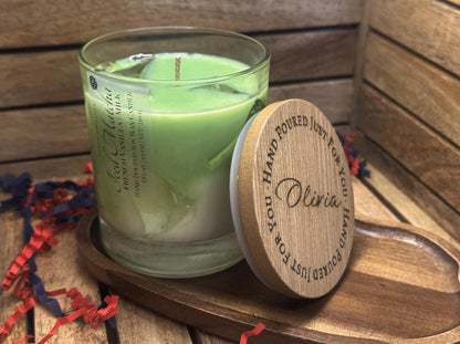 Iced Matcha Latte Luxury Candle | Personalized Engraved Lid | Hand-poured Vegan Soy Wax |