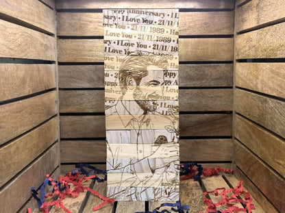 Personalized Photo Tumbling Tower Puzzle | Engraved Wooden Keepsake