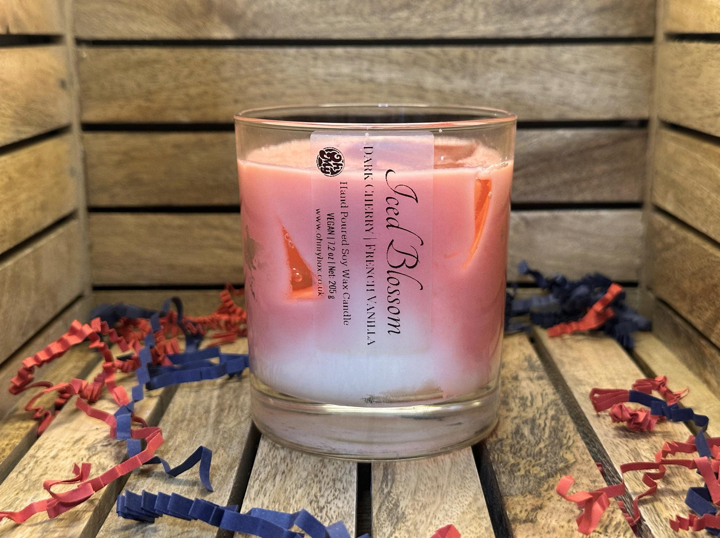 Iced Blossom Luxury Candle | Personalized Engraved Lid | Hand-poured Vegan Soy Wax