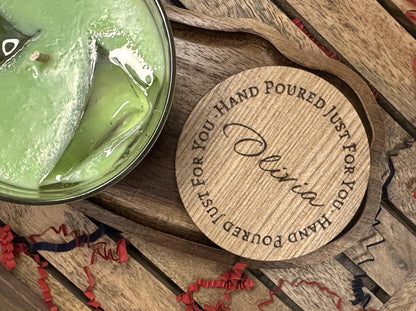 Iced Matcha Latte Luxury Candle | Personalized Engraved Lid | Hand-poured Vegan Soy Wax |