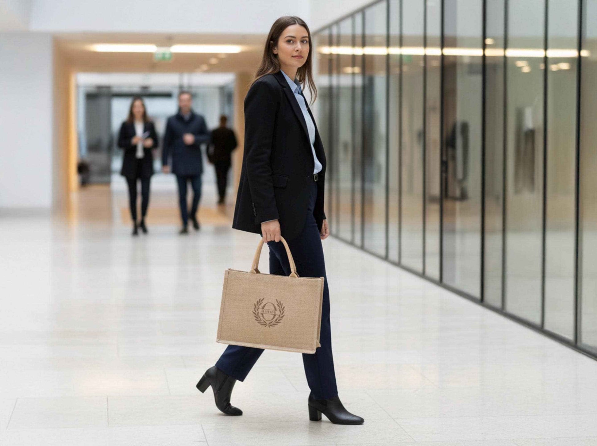 Personalised Jute Tote Bag with Custom Name Monogram | Eco-Friendly Gift for Her