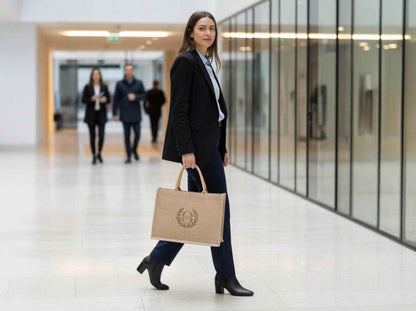 Personalised Jute Tote Bag with Custom Name Monogram | Eco-Friendly Gift for Her