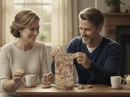 Personalized Photo Tumbling Tower Puzzle | Engraved Wooden Keepsake