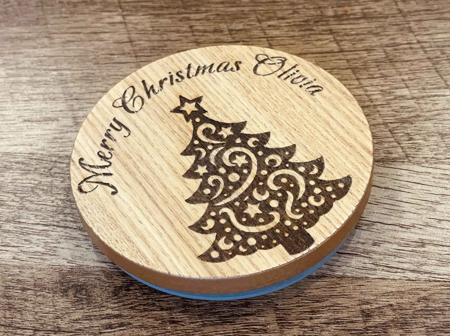 Personalised Christmas Scented Candle Gift Set with Chocolates, Custom Name Engraved on the Lid, Gift For Her