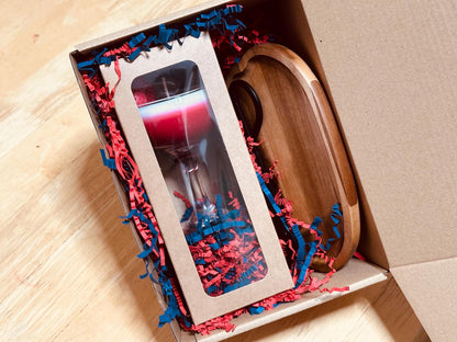 Strawberry Daiquiri Candle Set | Vegan Soy Wax, Mini Cocktail Glass