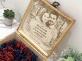 Custom Photo Engraved Wooden Memory Box | Personalised Keepsake Box | Anniversary, Wedding, Couple Gift