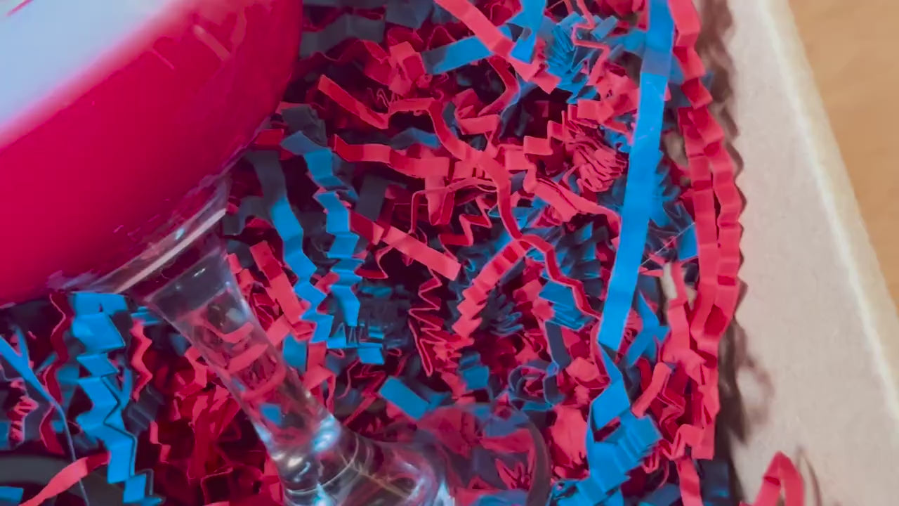 Strawberry Daiquiri Candle Set | Vegan Soy Wax, Mini Cocktail Glass