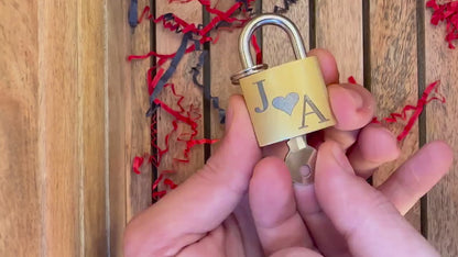 Personalized QR Code Love Lock, Engraved Metal Padlock, Anniversary Gift