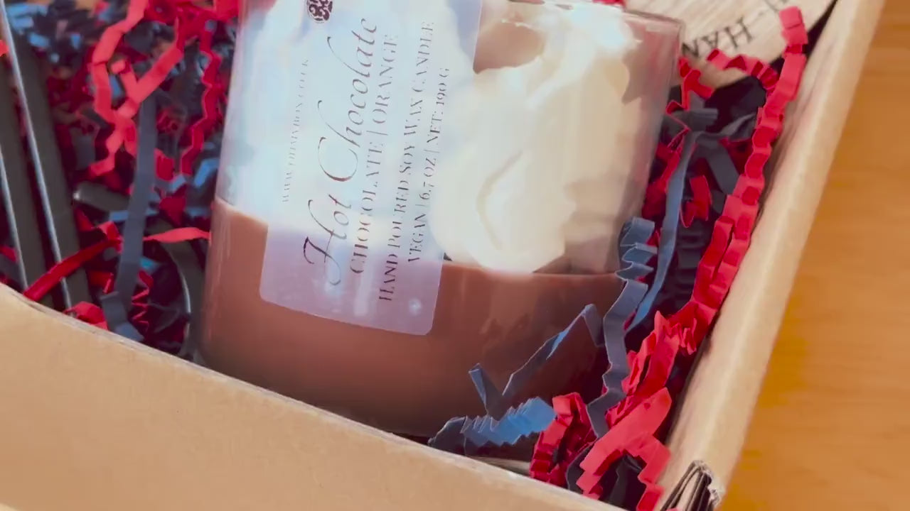 Hot Chocolate Vegan Soy Wax Candle | Personalized Engraved Lid