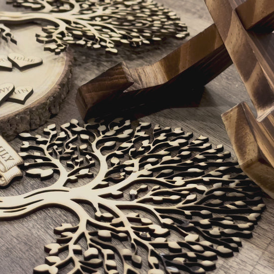 personalized Wooden family tree handmade assembly 