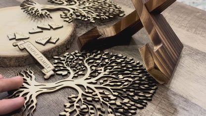 personalized Wooden family tree handmade assembly 