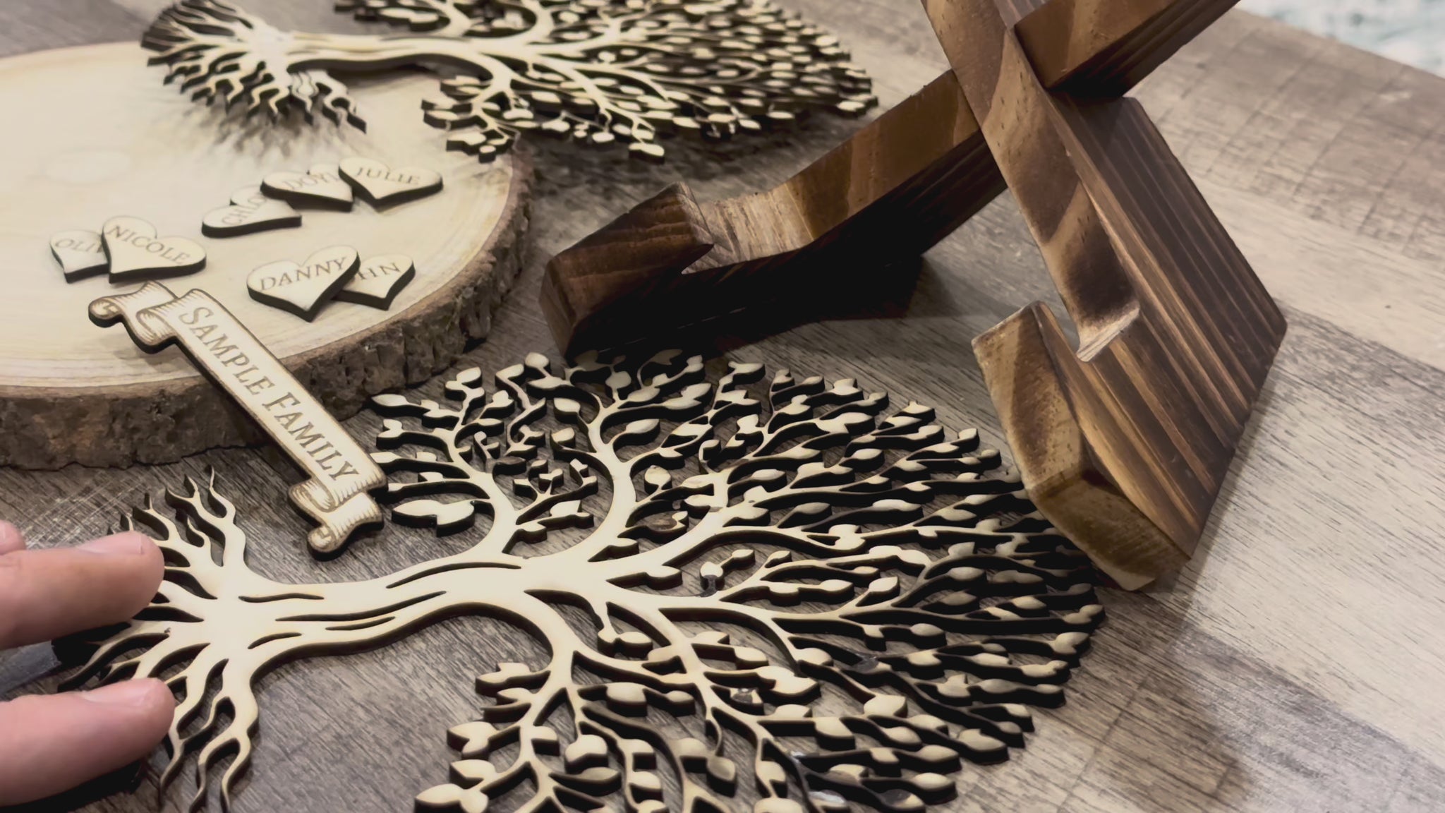 personalized Wooden family tree handmade assembly 