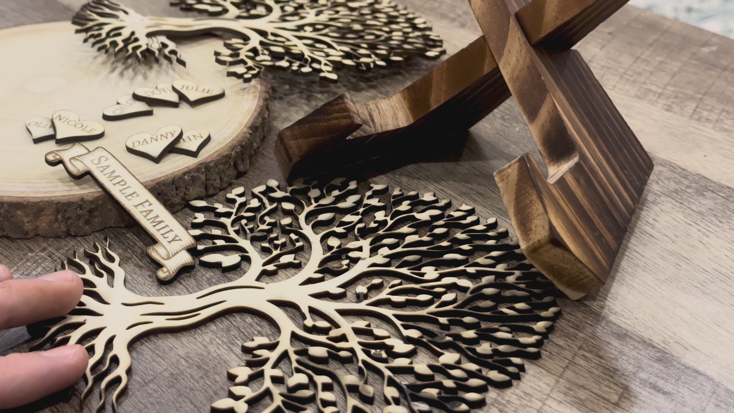 personalized Wooden family tree handmade assembly 